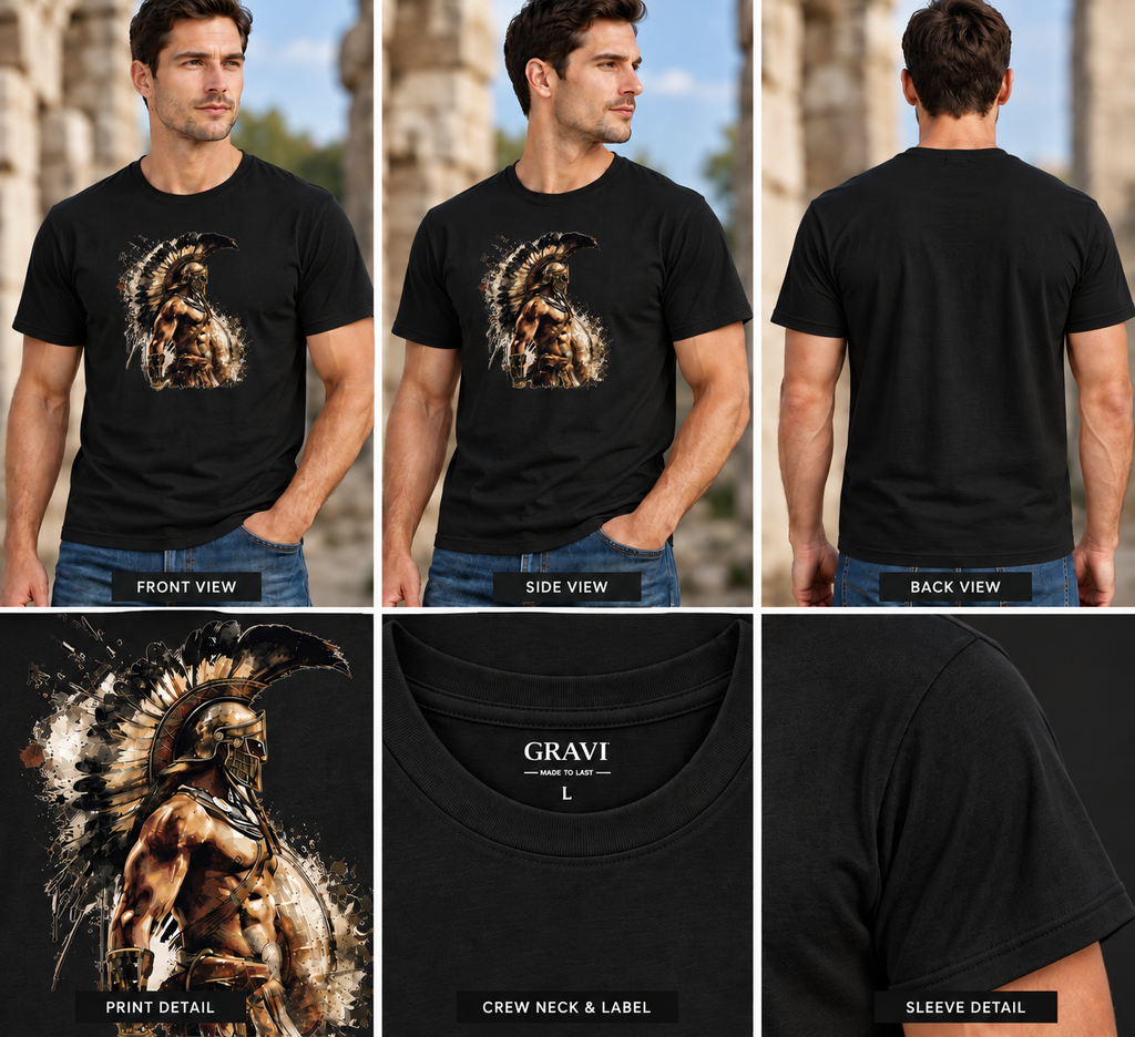 Spartan Warrior Graphic T-Shirt