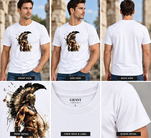 Spartan Warrior Graphic T-Shirt